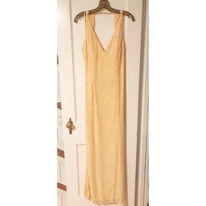 Caché Creamsicle Beaded Gown L